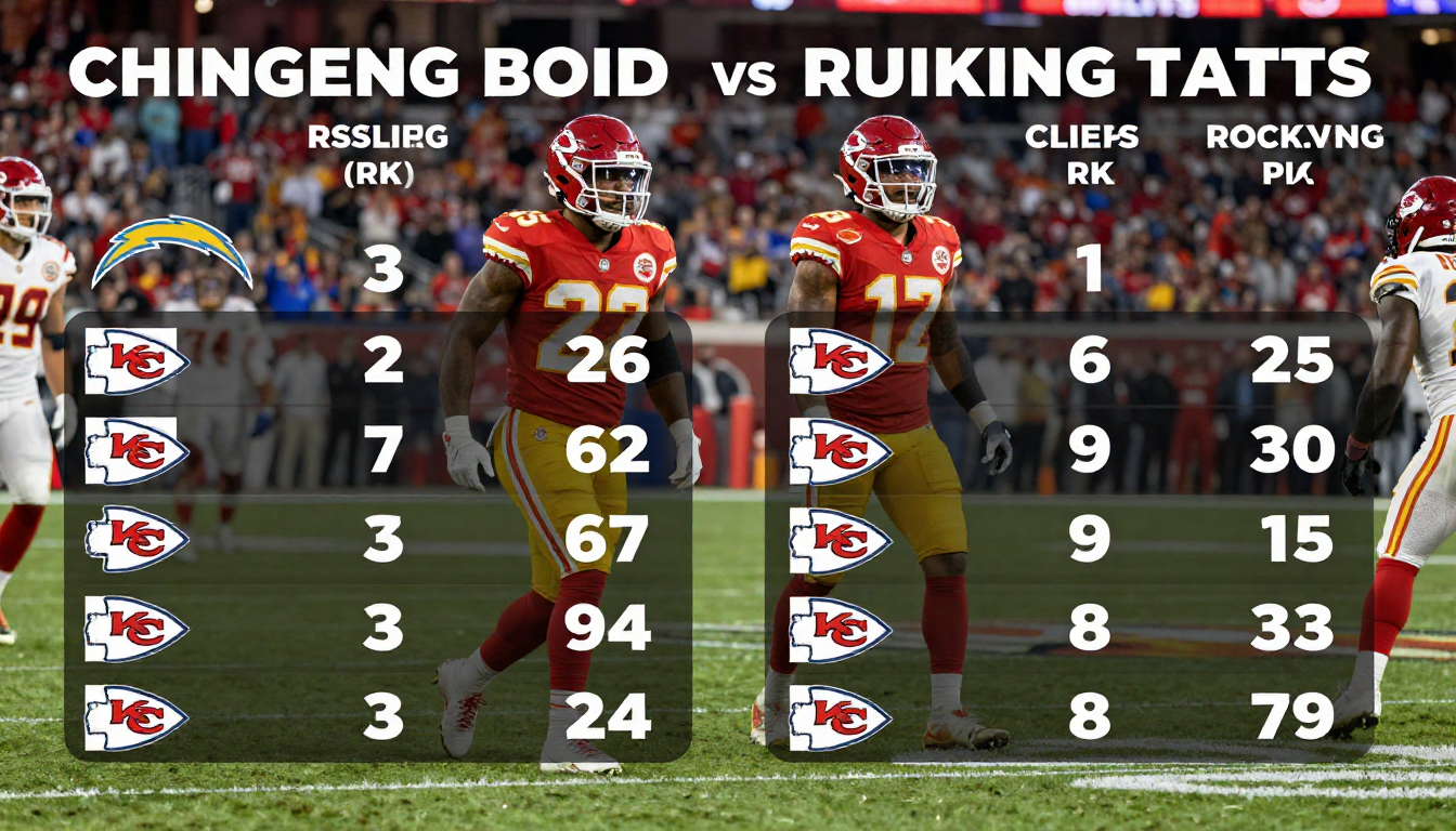 chargers vs kansas city chiefs match player stats